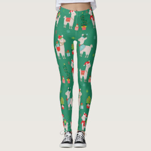 Leggings Lamas de Noël