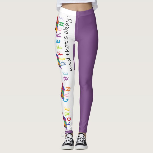 Leggings L'amour d'ASL peut être pourpre différent (Devant)