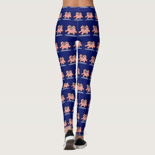 Leggings L'année drôle 2019 de porc de bande dessinée