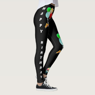 Leggings L'anniversaire célèbrent des guêtres de joyeux