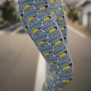 Leggings Lapis Grey Figaro Voiture Motif Figarations Leggat