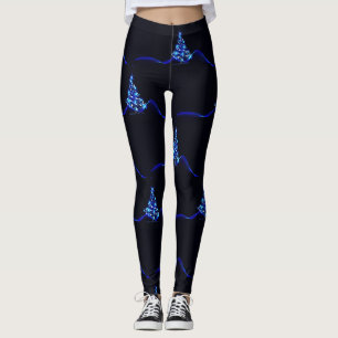 Leggings l'arbre de Noël stylisé et lumineux de SlipperyJoe