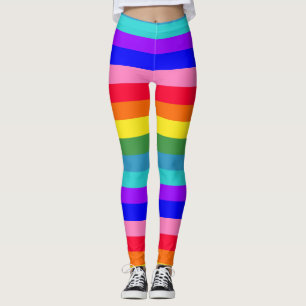 Leggings L'arc-en-ciel audacieux barre des guêtres
