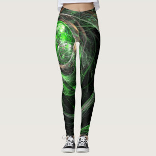 Leggings L'art Abstrait vert du monde entier