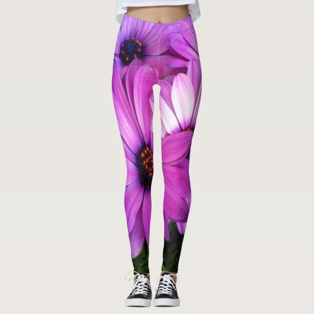 Leggings L'attitude fleurit des guêtres ; Assez dans le (Devant)
