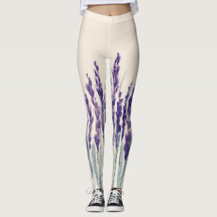 Leggings Lavande Française : Illustration aquarelle