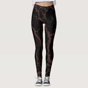 Leggings Lave de l'espace fissuré - Brown