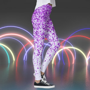Leggings Lavener avec taches violettes Imprimer