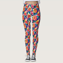 Leggings Layered Roses of Love