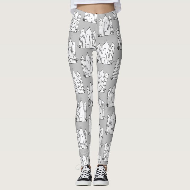 Leggings LDS Salt Lake City Temple simple modern mormon  (Devant)