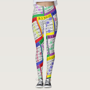 Leggings Le BINGO-TEST de gain carde les guêtres des femmes