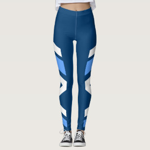 Leggings Le bleu asymétrique de bande latérale ombrage de