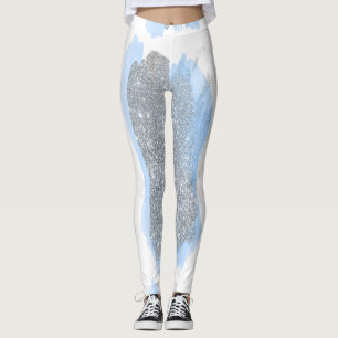 Leggings Le bleu de gris argenté de parties scintillantes