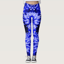 Leggings Le bleu fleurit des guêtres