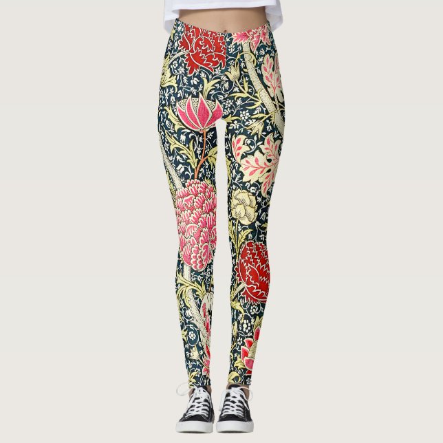 Leggings Le célèbre motif Cray de William Morris (Devant)