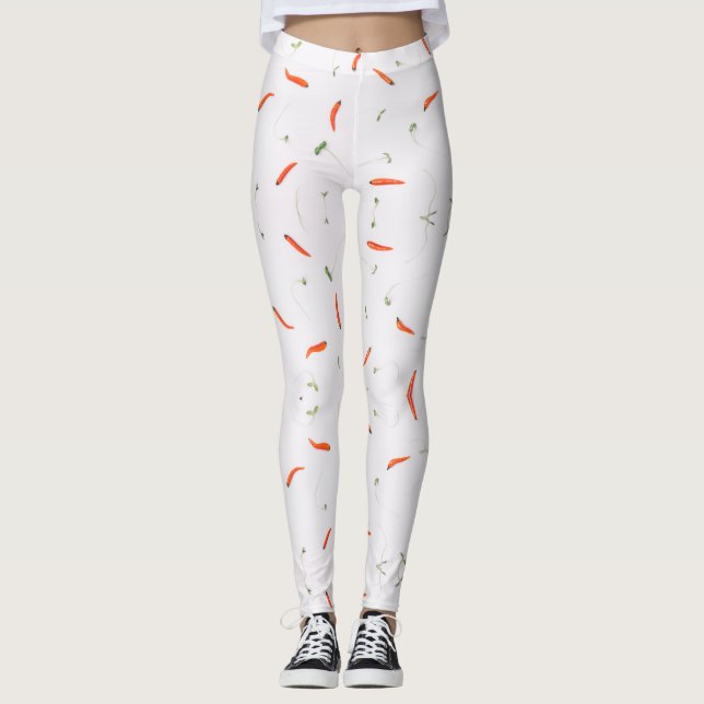 LEGGINGS LE CHILI ROUGE. C'EST CHAUD ! (Devant)