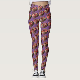 Leggings Le chocolat de pantalon de yoga arrosent le motif