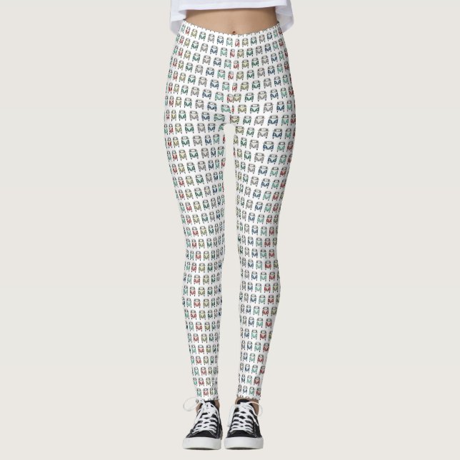 Leggings le cru classique frais de motif d'autobus a (Devant)