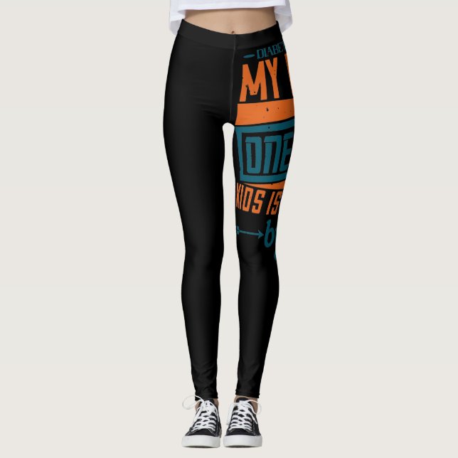 Leggings Le Diabète Affecte Ma Famille. (Devant)