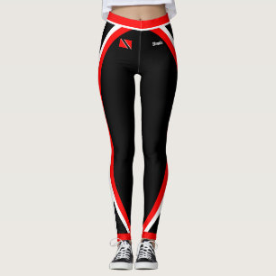 Leggings Le drapeau patriotique de Trinité-et-Tobago porte