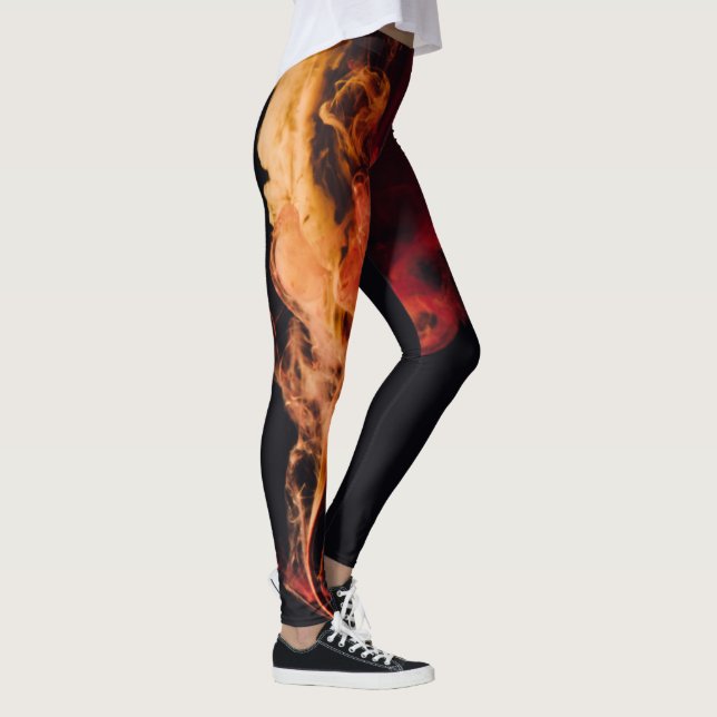 Leggings Le feu sur les Leggins noirs (Droite)