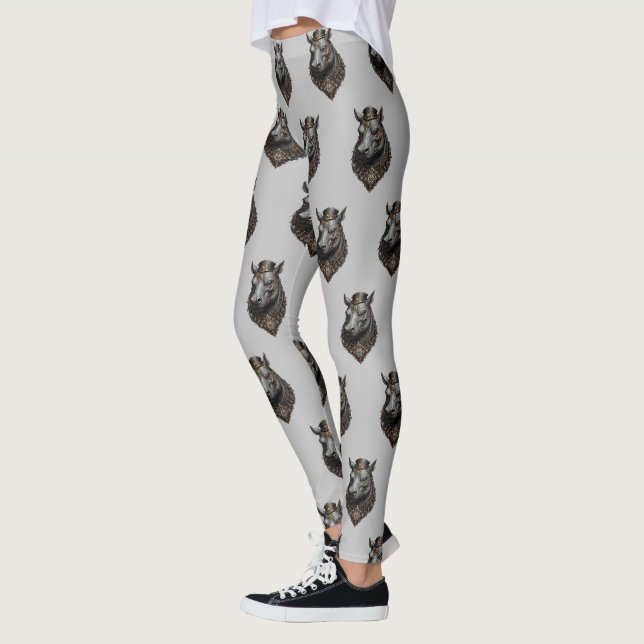 Leggings "Le géant piloté par les engrenages : l'hippo à va (Gauche)