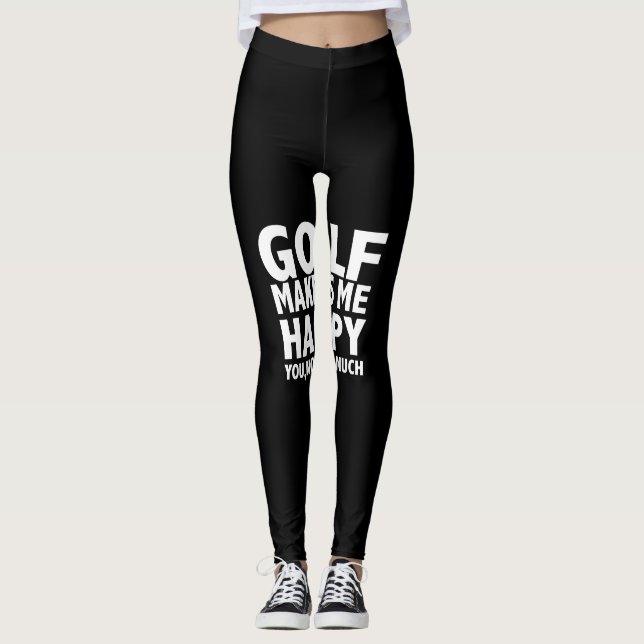 Leggings le golf me rend plus heureux que vous (Devant)