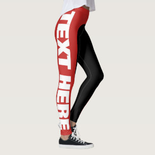 Leggings Le grand texte personnalisable/personnalisent des
