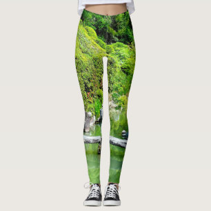 Leggings Le Jardin Japonais Crée Des Couleurs Naturelles