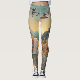 Leggings Le matin après Halloween - Un conte de nettoyage f