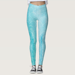 Leggings Le petit yoga de sirène halète l'eau bleue