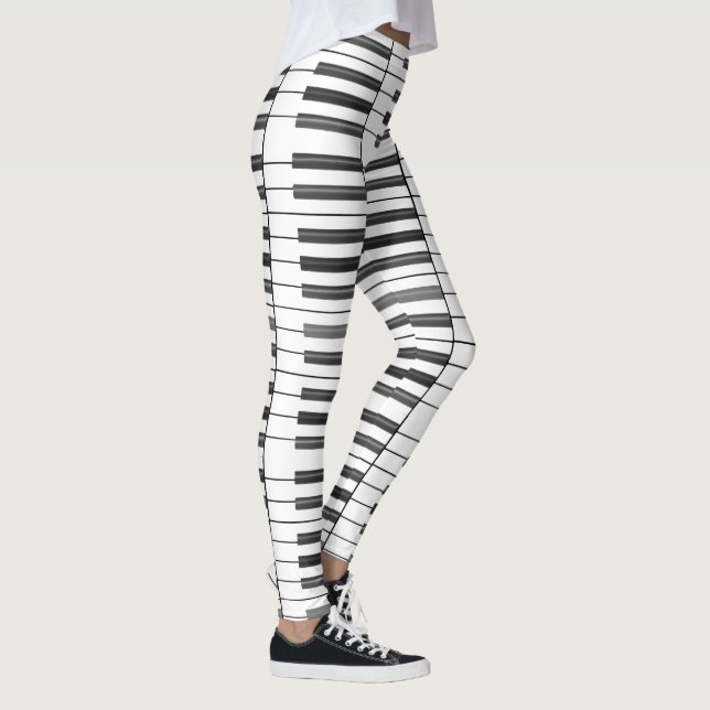 Leggings Le piano noir et blanc verrouille des guêtres (Droite)