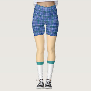 Leggings Le plaid drôle court-circuite des femmes de geek