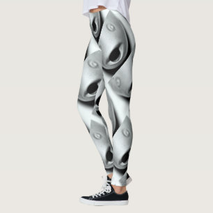 Leggings le poisson dirige le gris