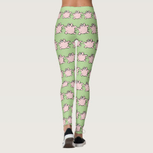 Leggings Le porc drôle d'illustration de 6 bandes dessinées