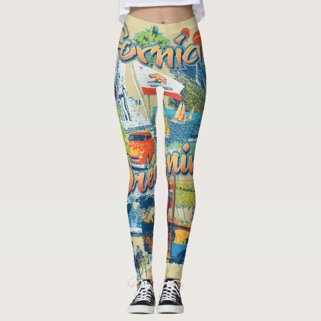 Leggings Le rêve de Californie (Devant)