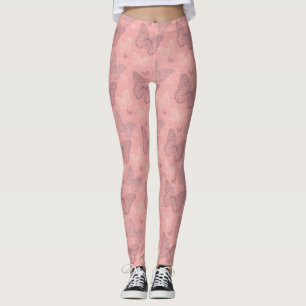 Leggings Le rose de papillon