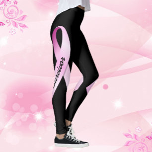 Leggings Le ruban rose personnalise le survivant du cancer