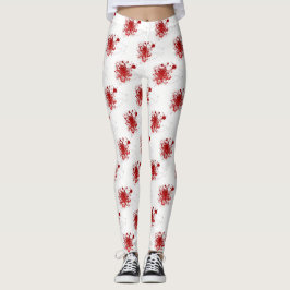 Leggings Le sang effrayant de Halloween éclabousse Bloody