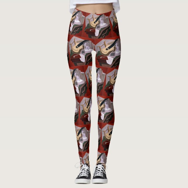 Leggings Le tableau du musicien par Juan Gris (Devant)