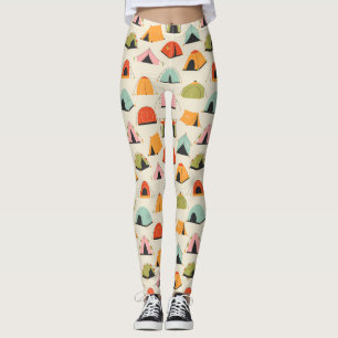 Leggings Le thème de Noël du camping pour Camper