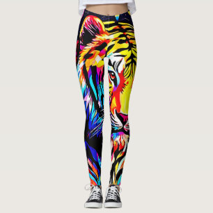 Leggings Le tigre dans un rêve floral