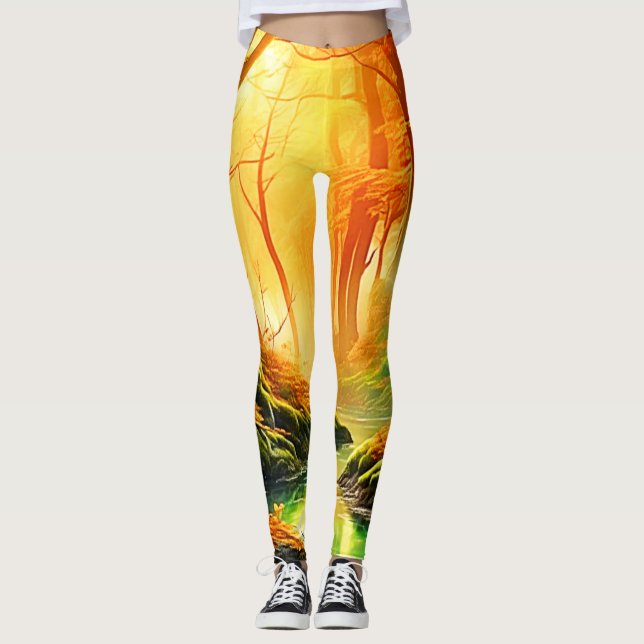Leggings Le Whisper d'or d'automne (Devant)
