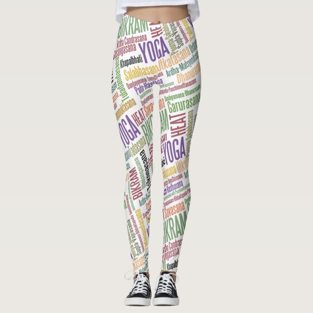 Leggings Le yoga chaud, yoga de Bikram place Asanas (Devant)