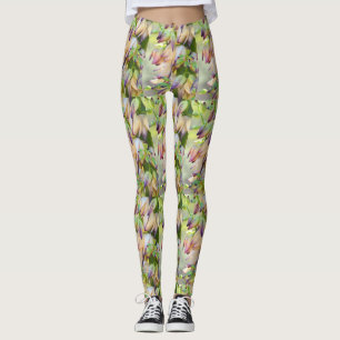 Leggings le yucca de désert fleurit vert clair