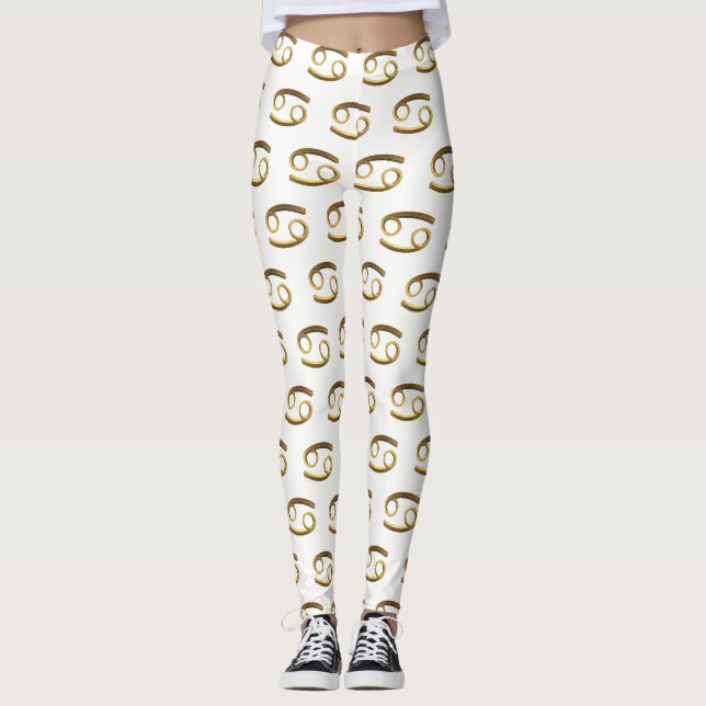 Leggings Le zodiaque astrologique signe l'or de Cancer de (Devant)