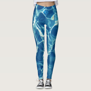Leggings L'eau bleue de scintillement