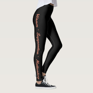 Leggings Légende de studio de fitness personnalisée Orange