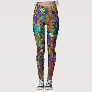 Leggings Légendes à la mode en psychédélique