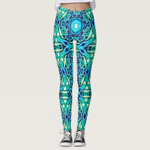 Légendes à motifs bleu vert